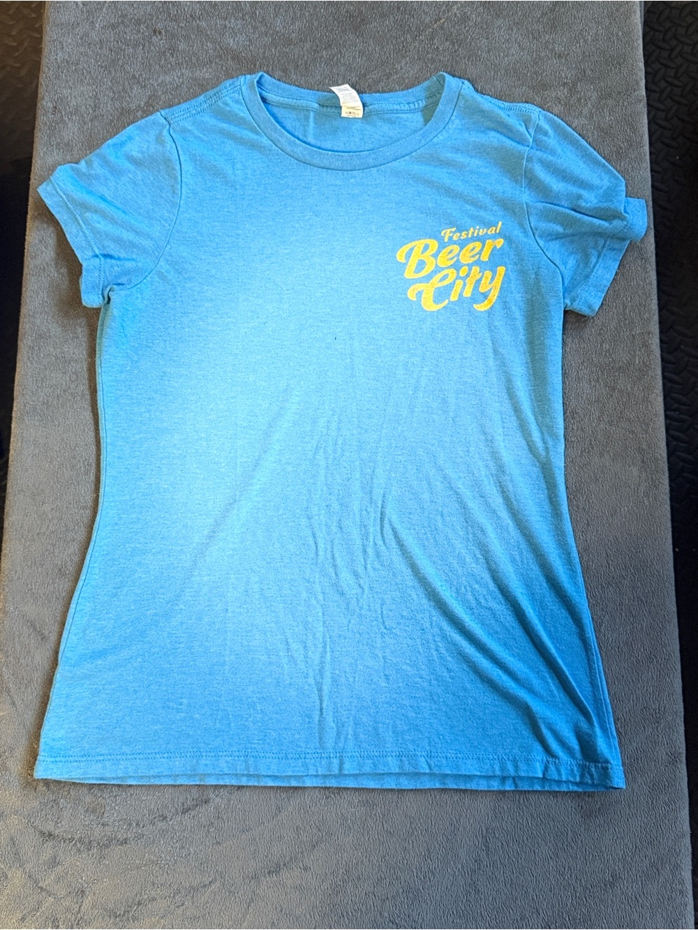 Women's Light Blue 'Beer City' Graphic Short Sleeve Tee